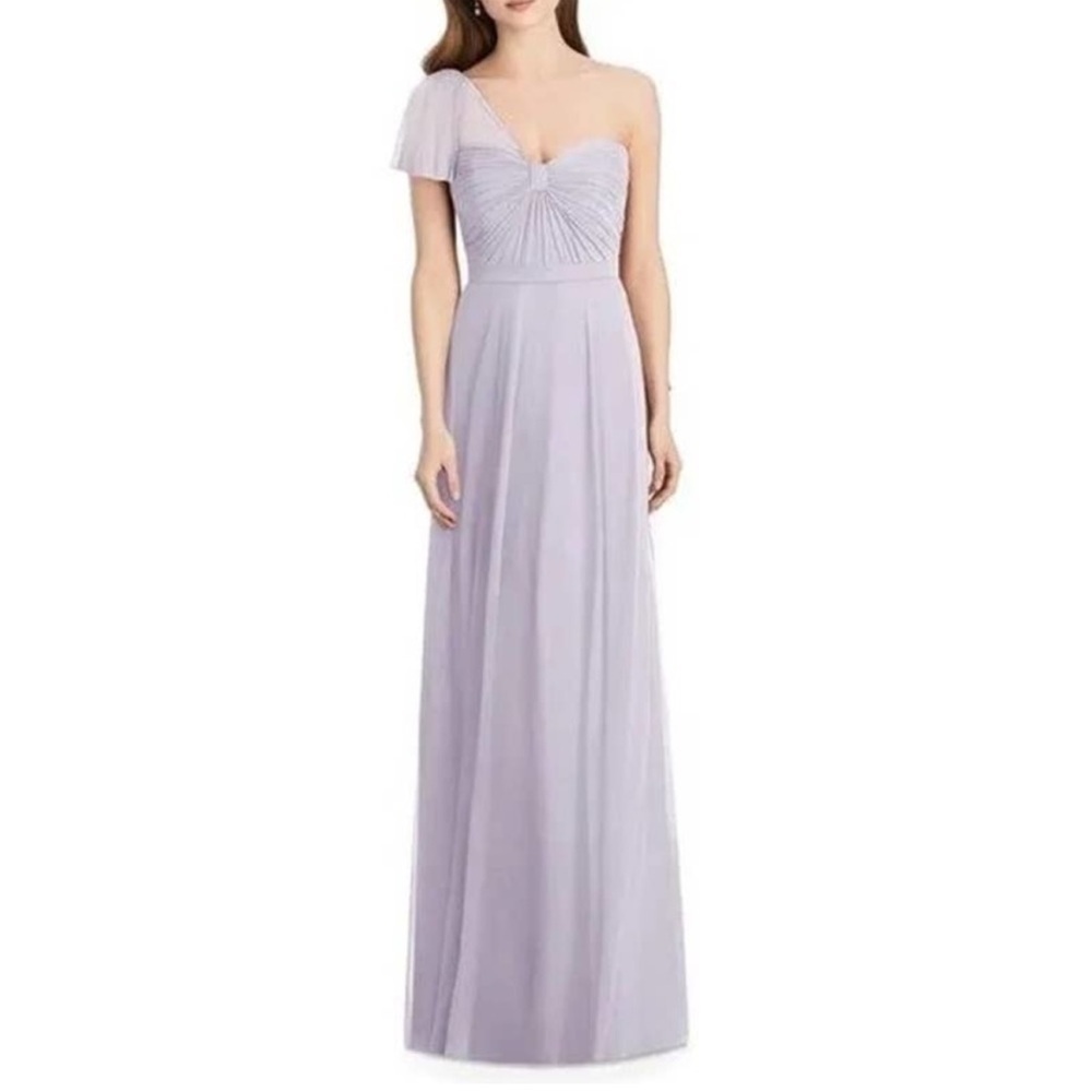 Jenny Packham Lilac One-Shoulder Maxi Gown